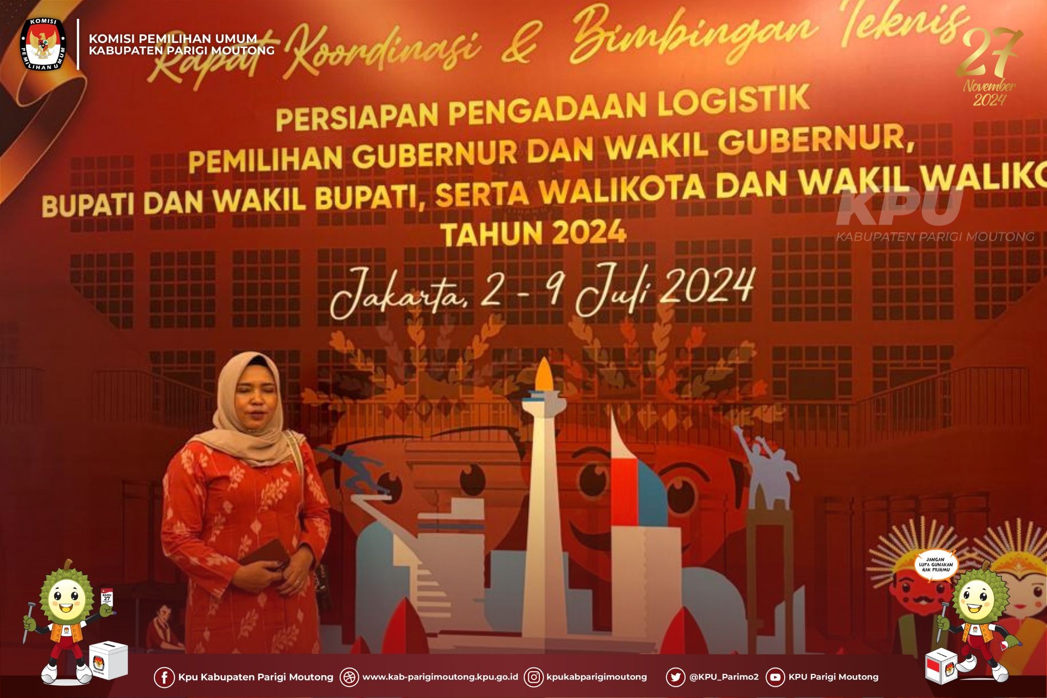 ketua kpu hadiri logistik